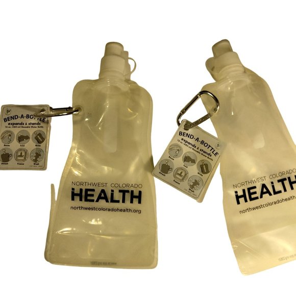 Bend a Bottle Reusable Water Canteen Expands Stands 16 oz NW Colorado Health - Picture 4 of 5